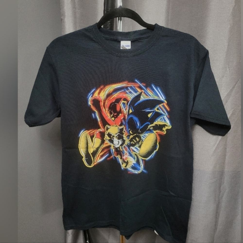 Gildan Kids Short Sleeve Tee - Black with Colorful Graphic